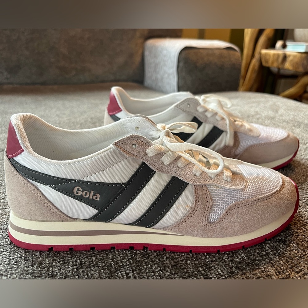 Gola Daytona Women's Sneakers in White/Blossom/Ash Size 8 - Picture 5 of 7